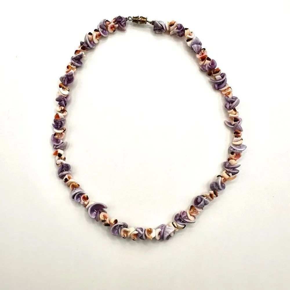 Dyed shell necklace